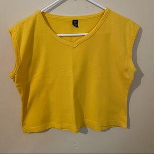 Yellow Crop Tank Top